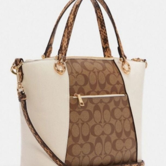Coach Kacey Satchel In Colorblock Signature Canvas new - Picture 5 of 9